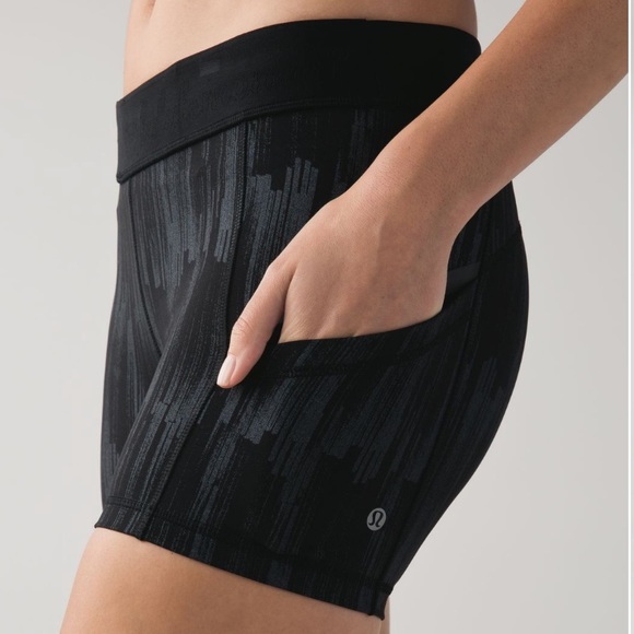 lululemon athletica Pants - Lululemon What The Sport Short Scratch Match Black Multi Pockets 2